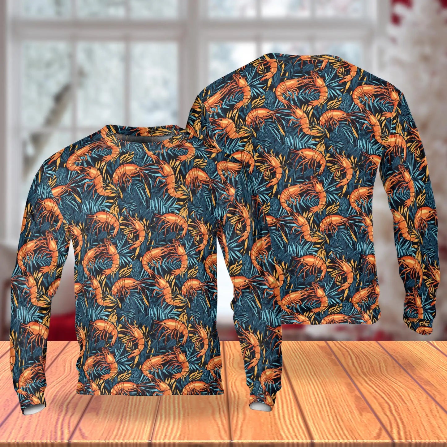 Tropical Shrimp Print Sweatshirt – Tropical 3D All Over Print Design