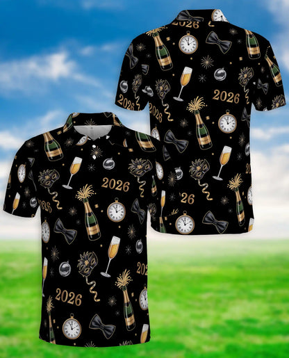 2026 New Year Party Polo Shirt | Azhawaiian