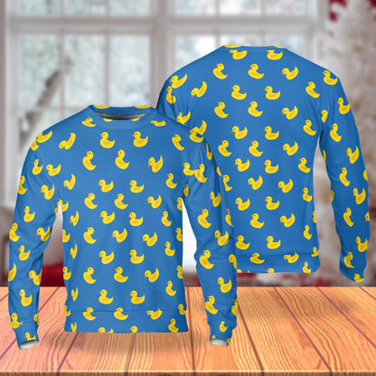 Duck Seamless Pattern Sweatshirt – Colorful Graphic 3D All Over Print Design