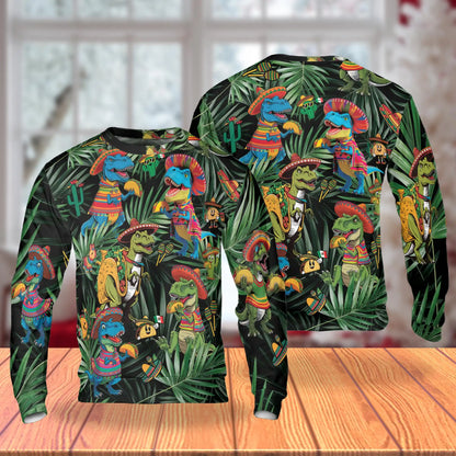 Dinosaur Sombrero Tropical Sweatshirt – Tropical 3D All Over Print Design