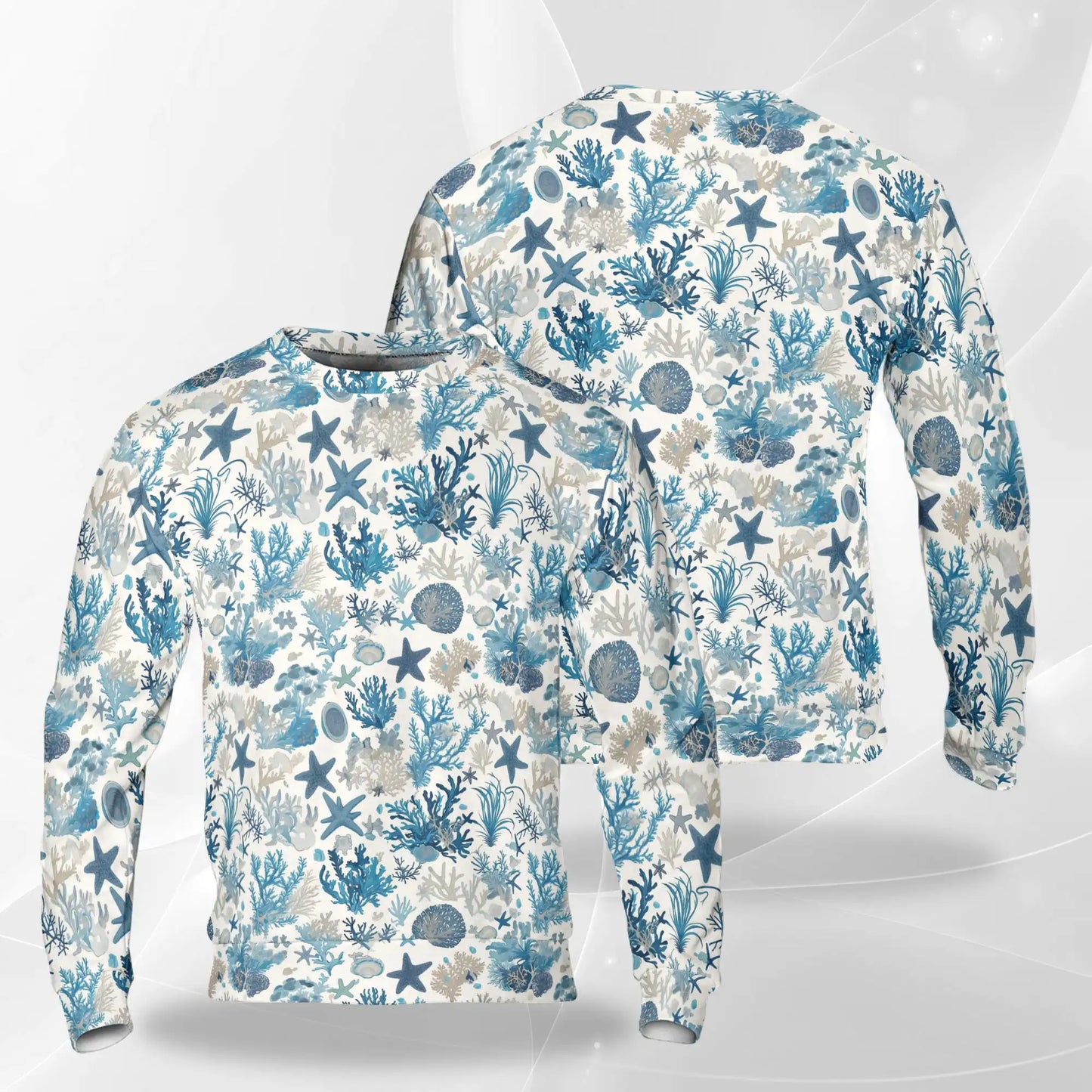 Coral Sweatshirt – Colorful Graphic 3D All Over Print Design