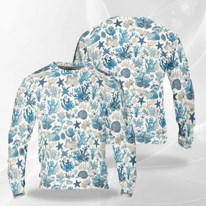 Coral Sweatshirt – Colorful Graphic 3D All Over Print Design