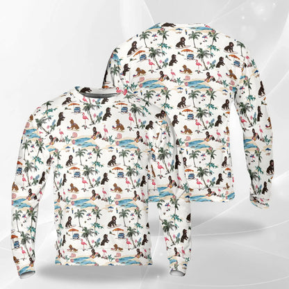 Tropical Dog Summer Sweatshirt – Tropical 3D All Over Print Design
