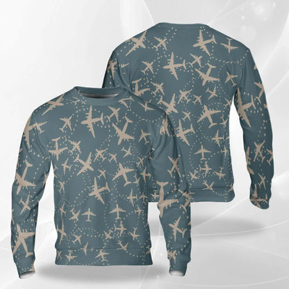 Airplane Sweatshirt – Colorful Graphic 3D All Over Print Design