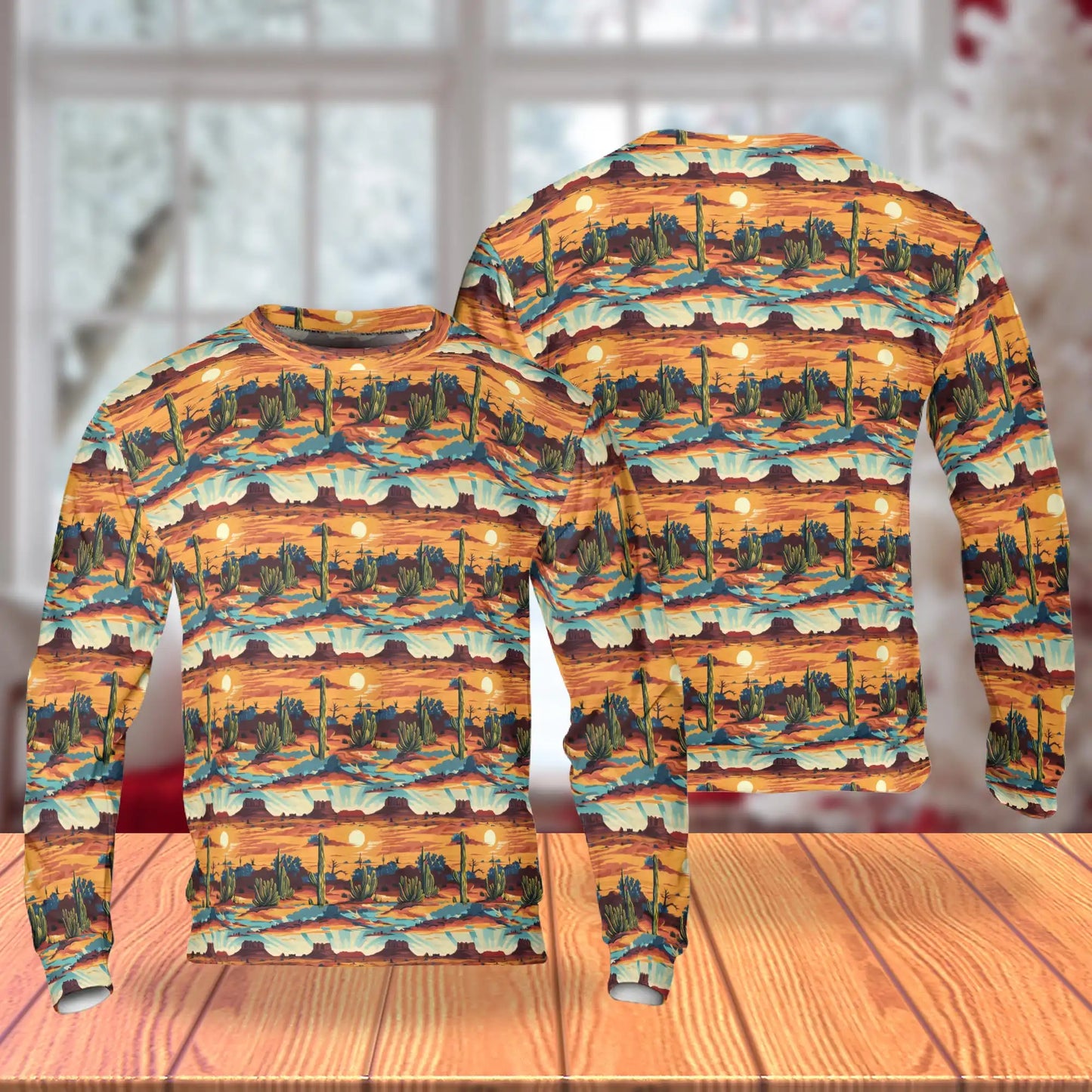 Desert Landscape Sweatshirt – Colorful Graphic 3D All Over Print Design