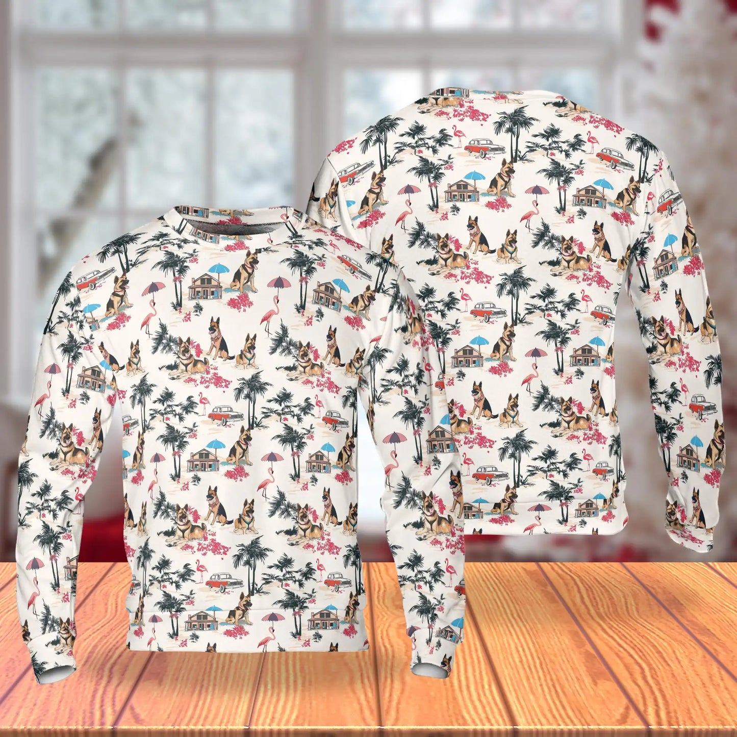 Shepherd Summer Beach Sweatshirt – Dog 3D All Over Print Design