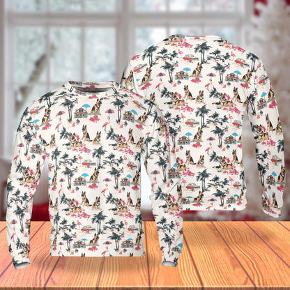 Shepherd Summer Beach Sweatshirt – Dog 3D All Over Print Design