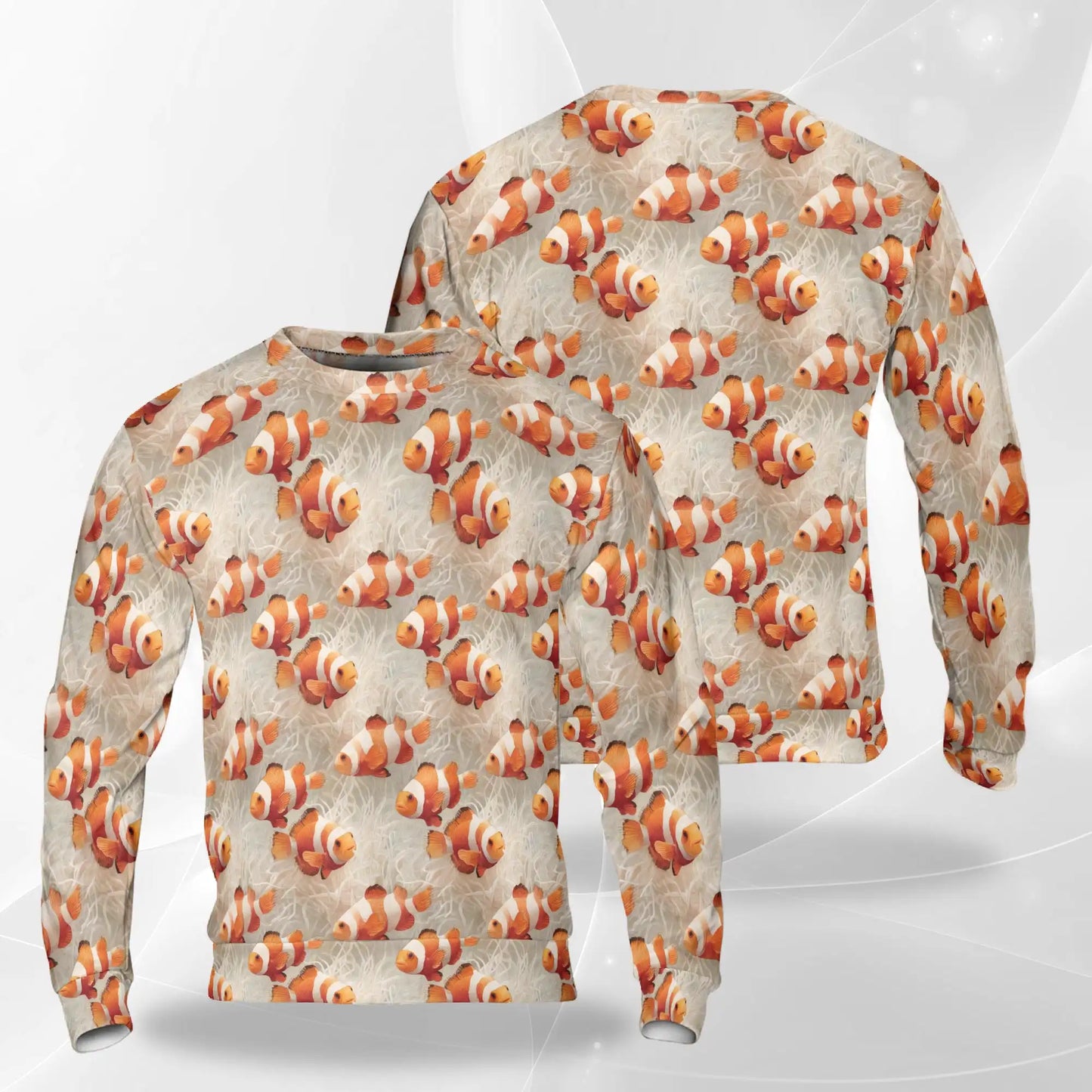 Clownfish Pattern Sweatshirt – Tropical 3D All Over Print Design
