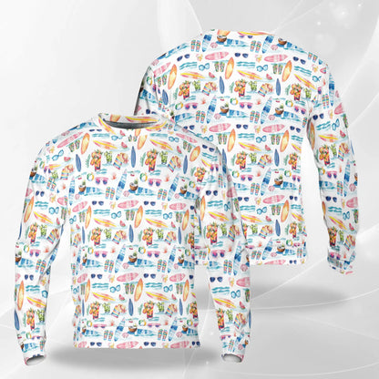 Surf Beach Sweatshirt – Tropical 3D All Over Print Design