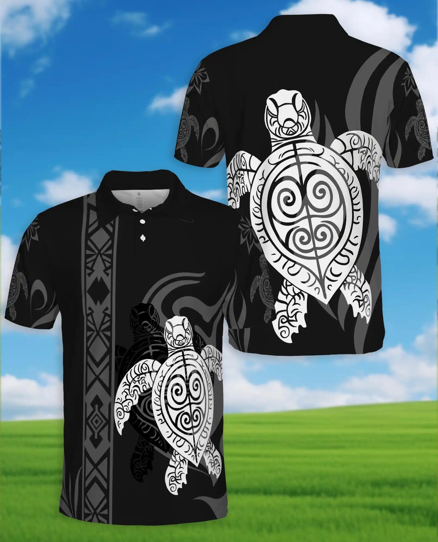 Polynesian Turtle Polo Shirt | Azhawaiian