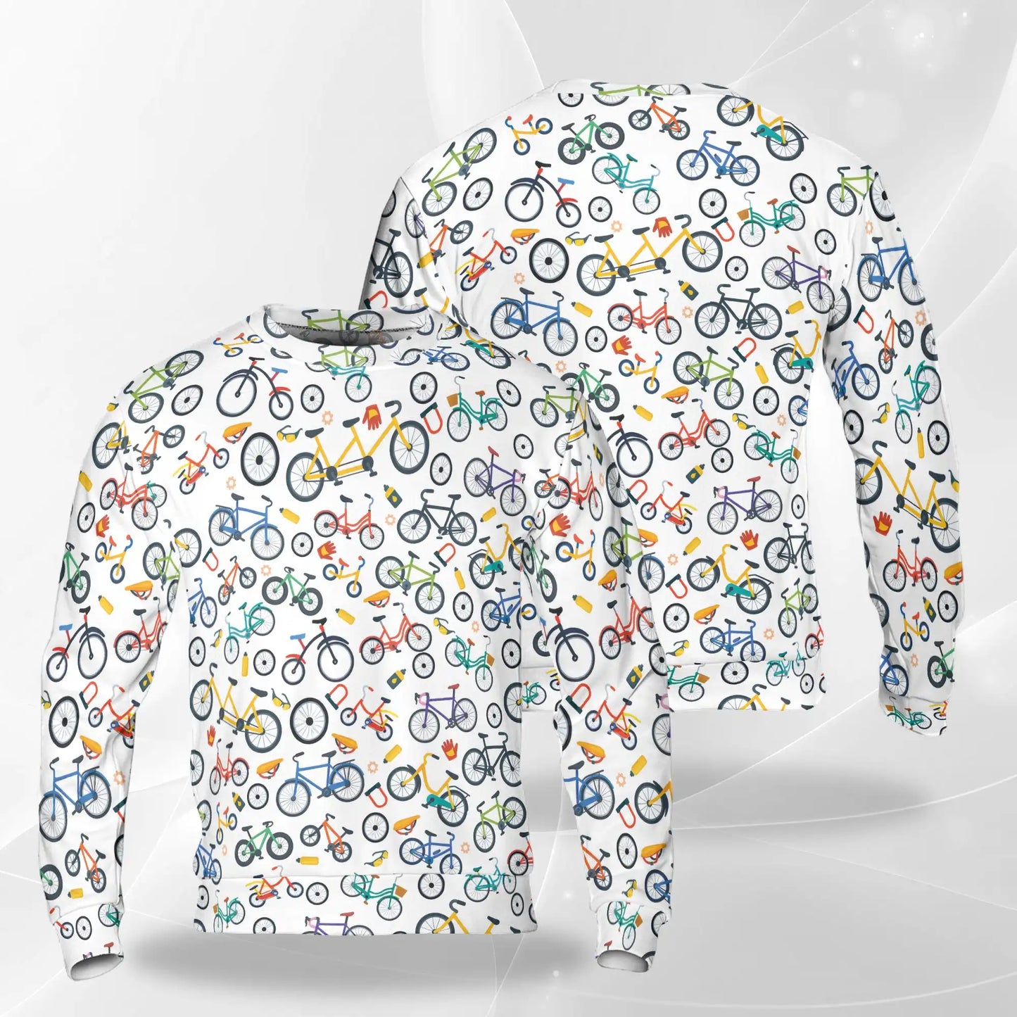 Mini Bicycle Sweatshirt – Vintage 3D All Over Print Design