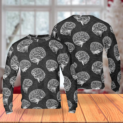 Psychology Pattern Sweatshirt – Colorful Graphic 3D All Over Print Design