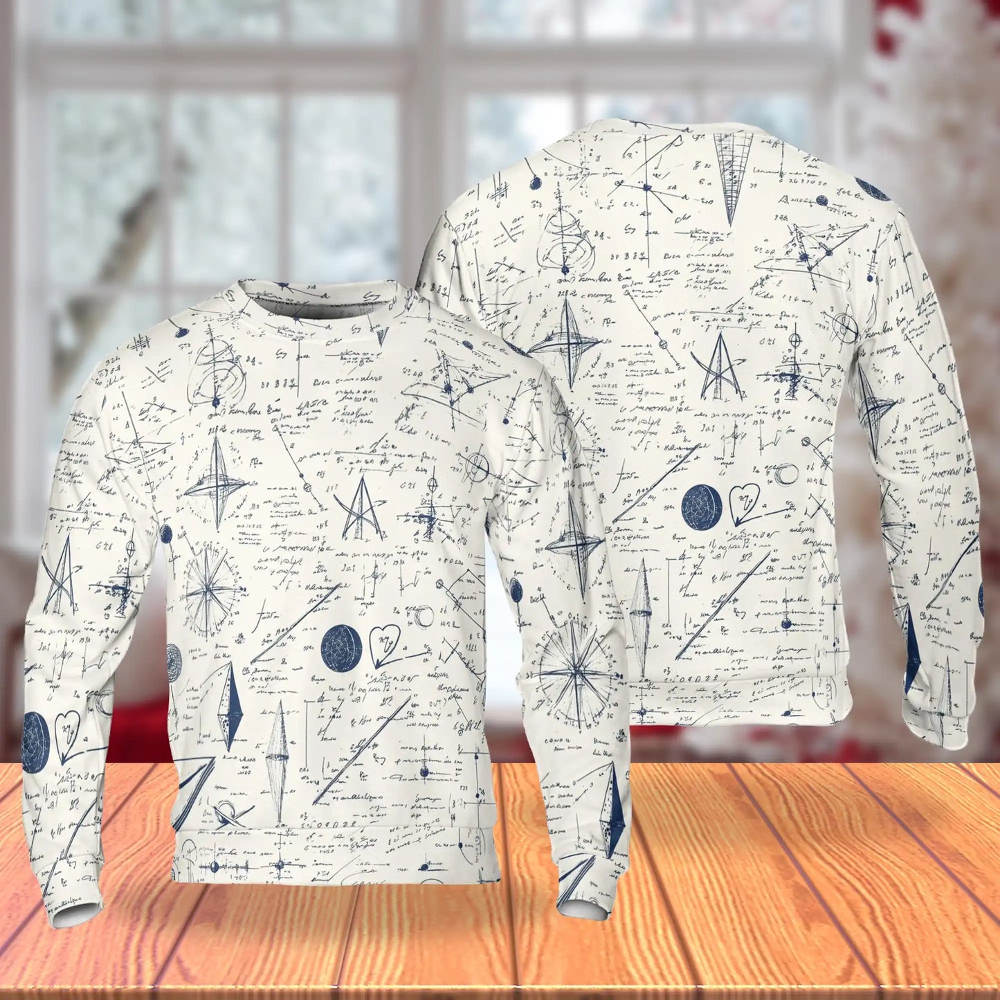 Math Love Pattern Sweatshirt – Colorful Graphic 3D All Over Print Design