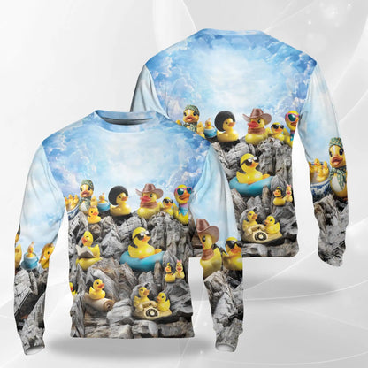 Ducks Sweatshirt – Colorful Graphic 3D All Over Print Design
