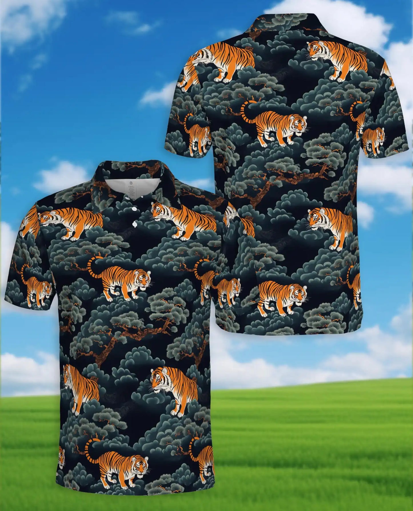 Tiger Forest Polo Shirt | Azhawaiian