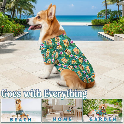 Hamster Tropical Matching Dog Owner Hawaiian Shirts, Funny Pet Aloha Shirt for Beach Vacation - Azhawaiian