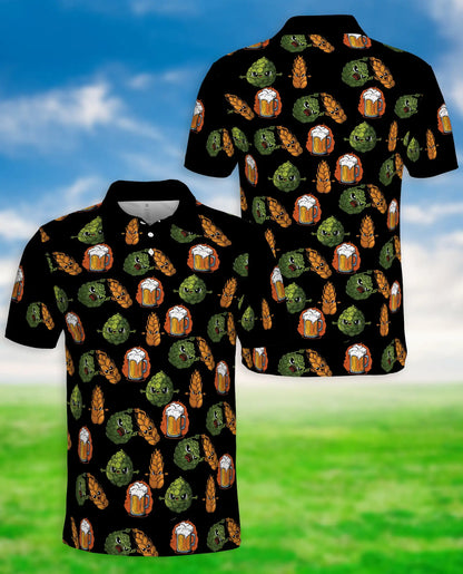 Beer Hop Polo Shirt, Funny Craft Beer Style | Azhawaiian