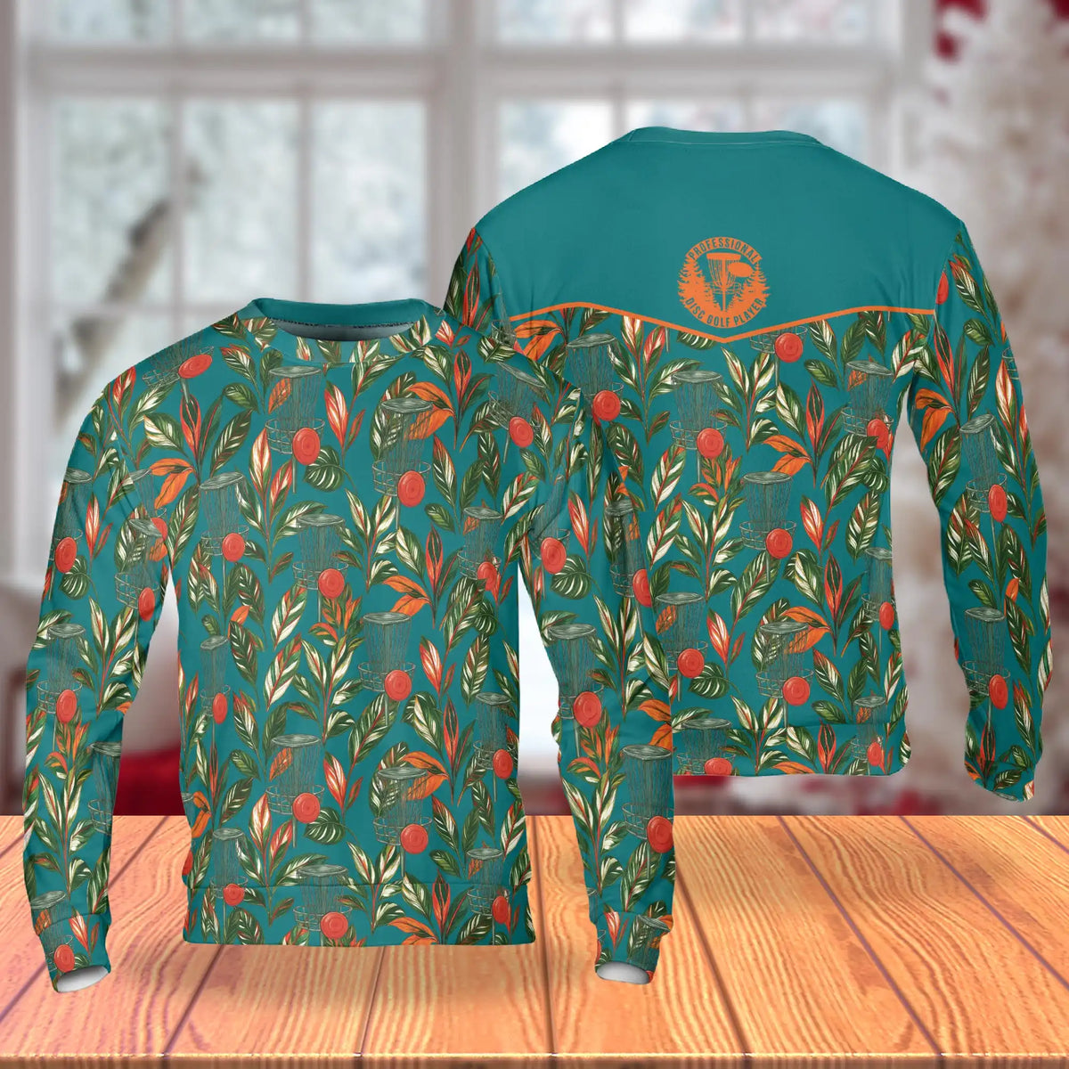 Disc Golf Sporty Sweatshirt – Colorful Graphic 3D All Over Print Design