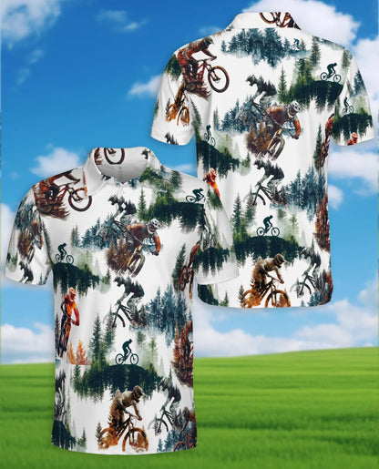 Mountain Biking Polo Shirt for Men, Outdoor Adventure Style | Azhawaiian