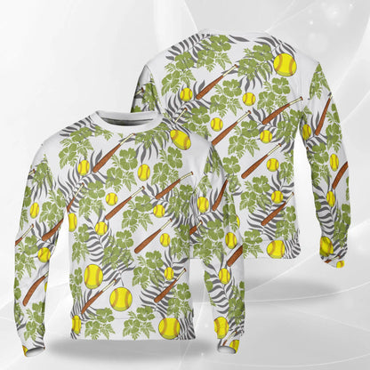 Softball Sweatshirt – Colorful Graphic 3D All Over Print Design