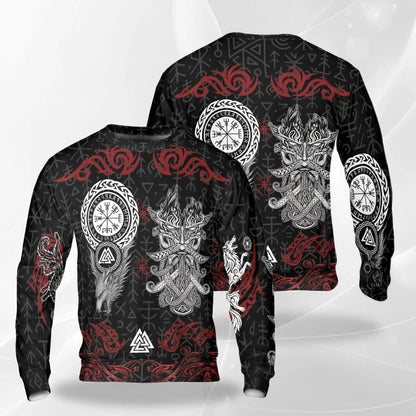 Norse History Viking Fenrir Sweatshirt – Colorful Graphic 3D All Over Print Design