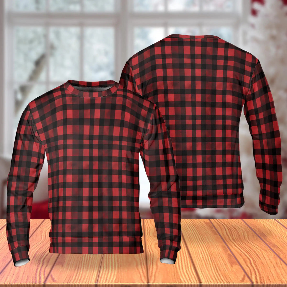 Red and Black Buffalo Plaid Sweatshirt – Colorful Graphic 3D All Over Print Design