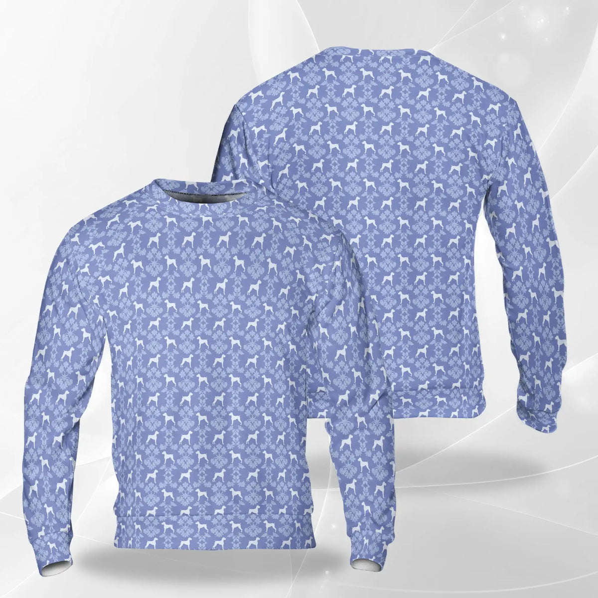 Dog Silhouette Pattern Sweatshirt – Colorful Graphic 3D All Over Print Design