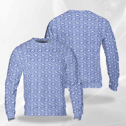 Dog Silhouette Pattern Sweatshirt – Colorful Graphic 3D All Over Print Design