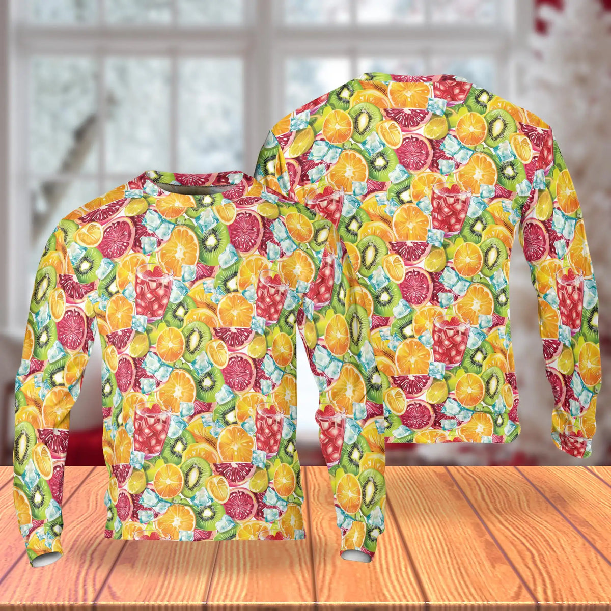 Colorful Mixed Fruit Sweatshirt – Tropical 3D All Over Print Design