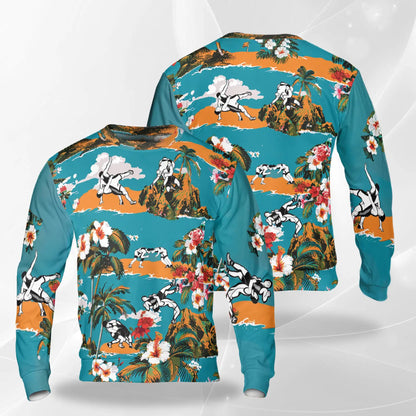 Wrestling Beach Sweatshirt – Tropical 3D All Over Print Design