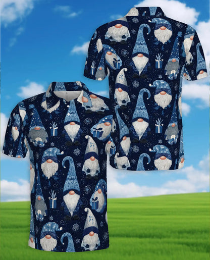 Christmas Gnome Polo Shirt - Cozy Nordic Holiday Style | Azhawaiian