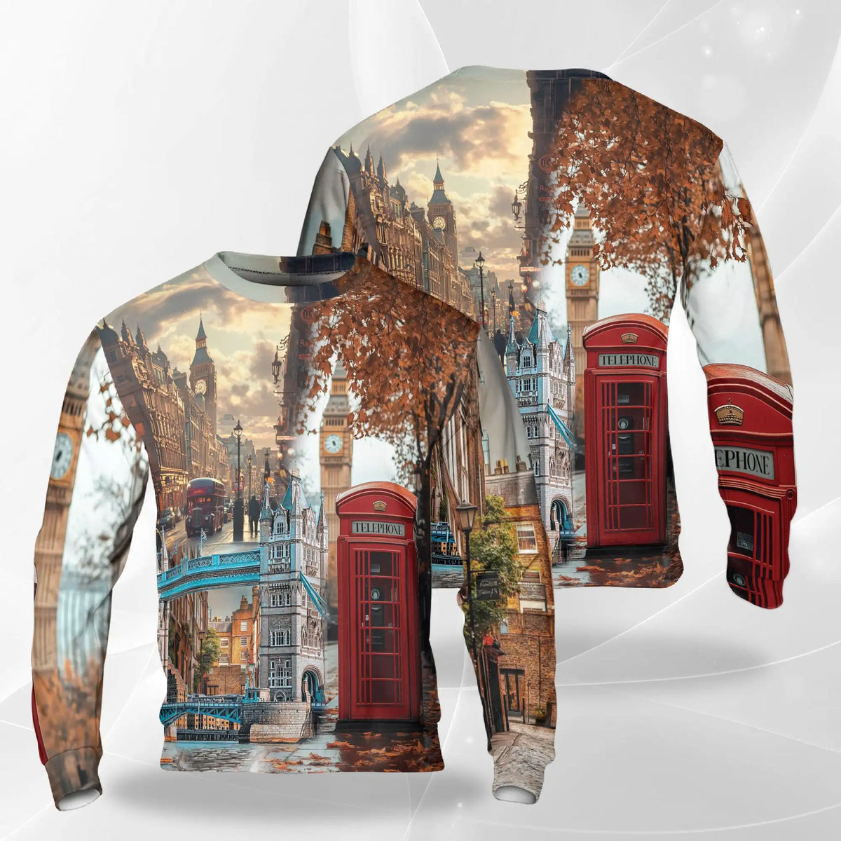 London Street Sweatshirt – Colorful Graphic 3D All Over Print Design
