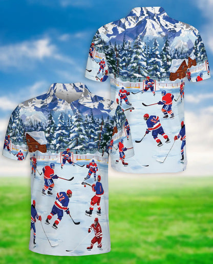 Winter Hockey Polo Shirt | Azhawaiian