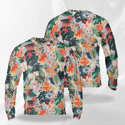 Flower Ephemera Sweatshirt – Vintage 3D All Over Print Design