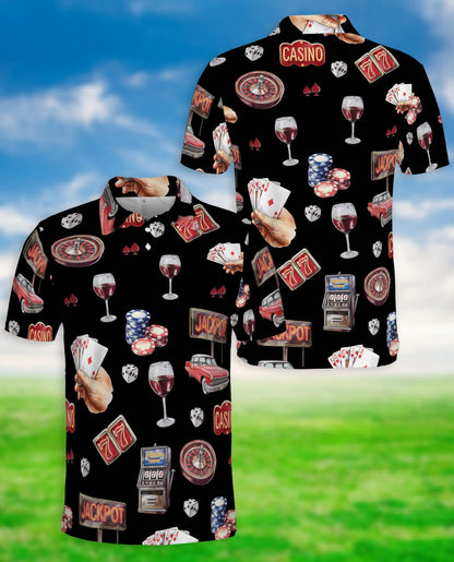 Casino Jackpot Poker Polo Shirt | Azhawaiian