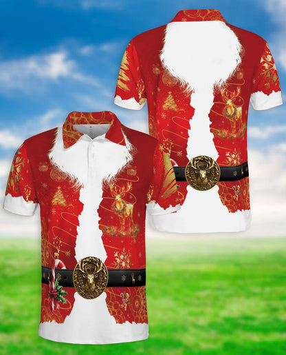 Santa Claus Christmas Polo Shirt for Men | Azhawaiian