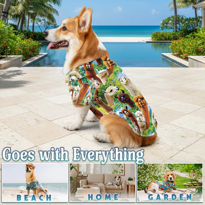 Matching Dog Owner Hawaiian Shirts, Funny Pet Aloha Shirt for Beach Vacation - Azhawaiian