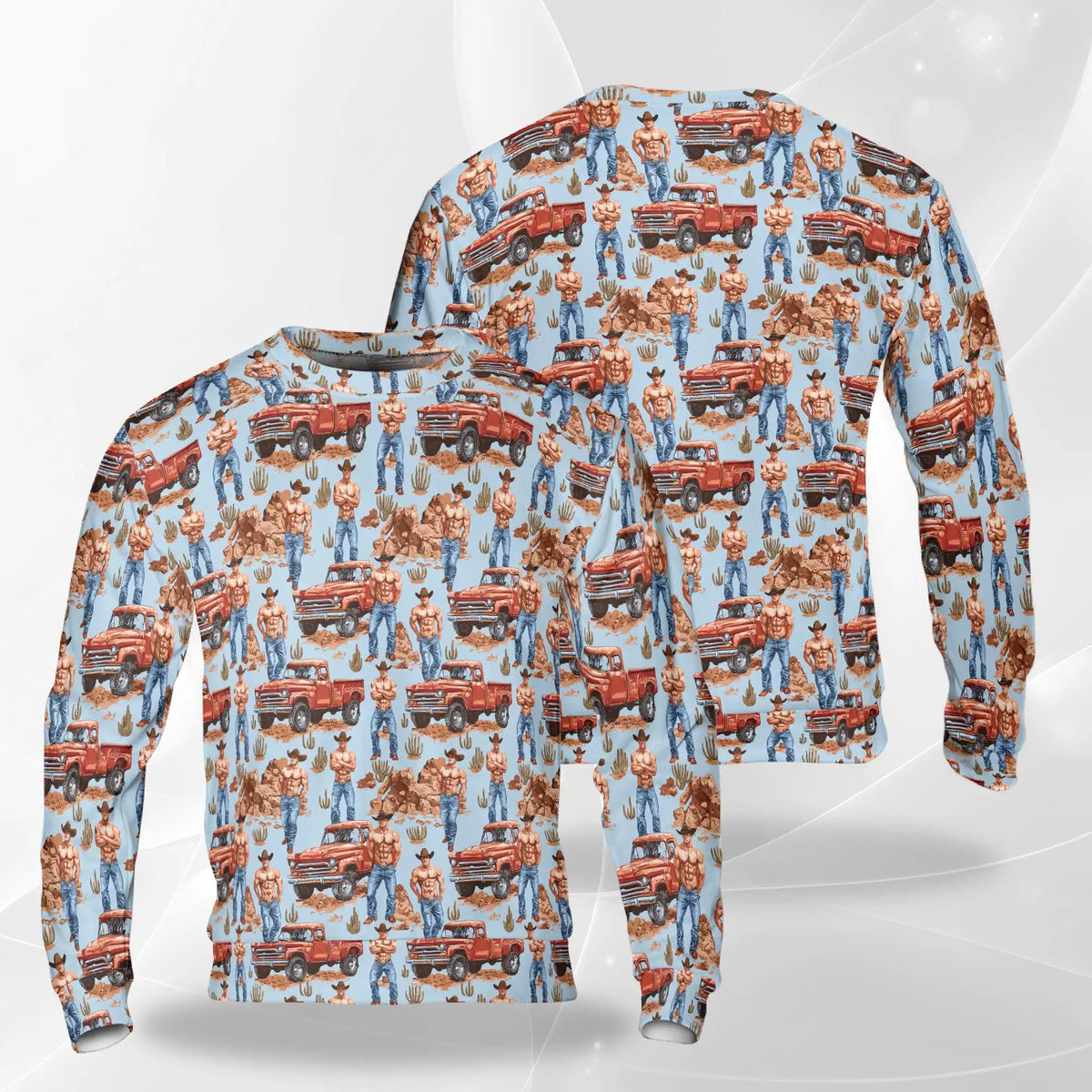 Vintage Cowboy Sweatshirt – Vintage 3D All Over Print Design