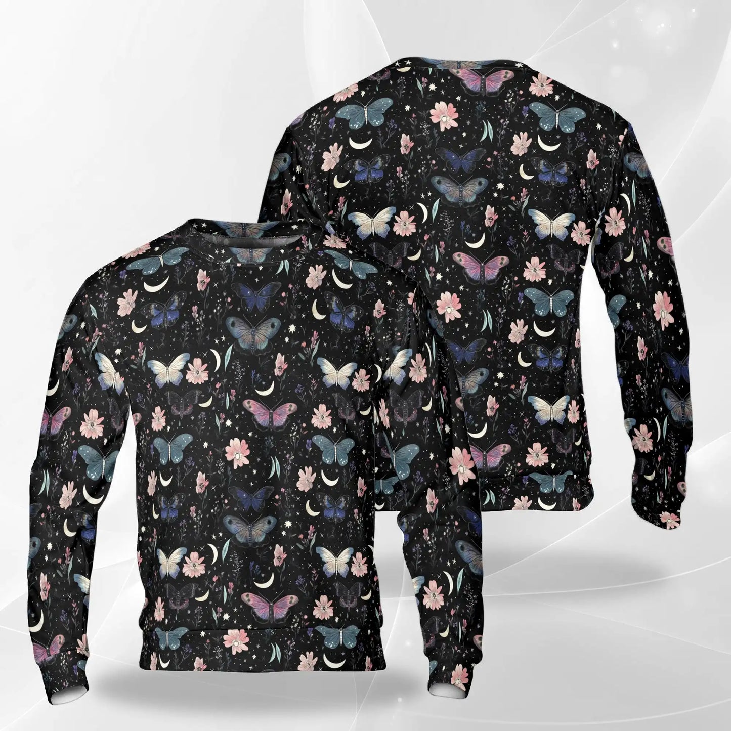 Butterfly Floral Sweatshirt – Colorful Graphic 3D All Over Print Design
