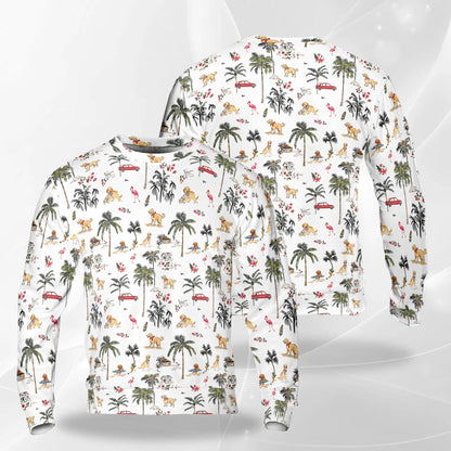 Golden Retriever Sweatshirt – Colorful Graphic 3D All Over Print Design