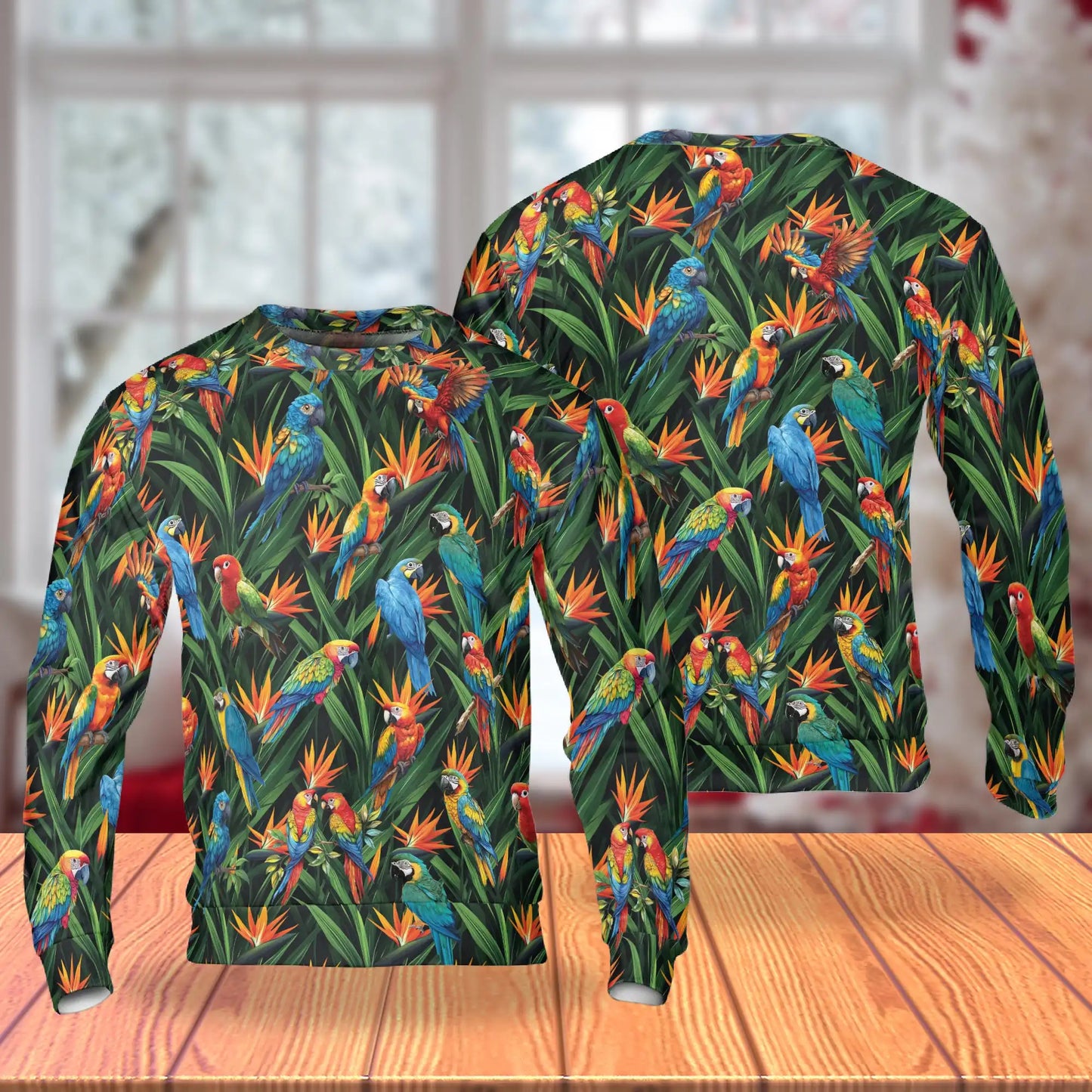 Tropical Macaw Parrot Bird Sweatshirt – Tropical 3D All Over Print Design