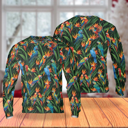 Tropical Macaw Parrot Bird Sweatshirt – Tropical 3D All Over Print Design