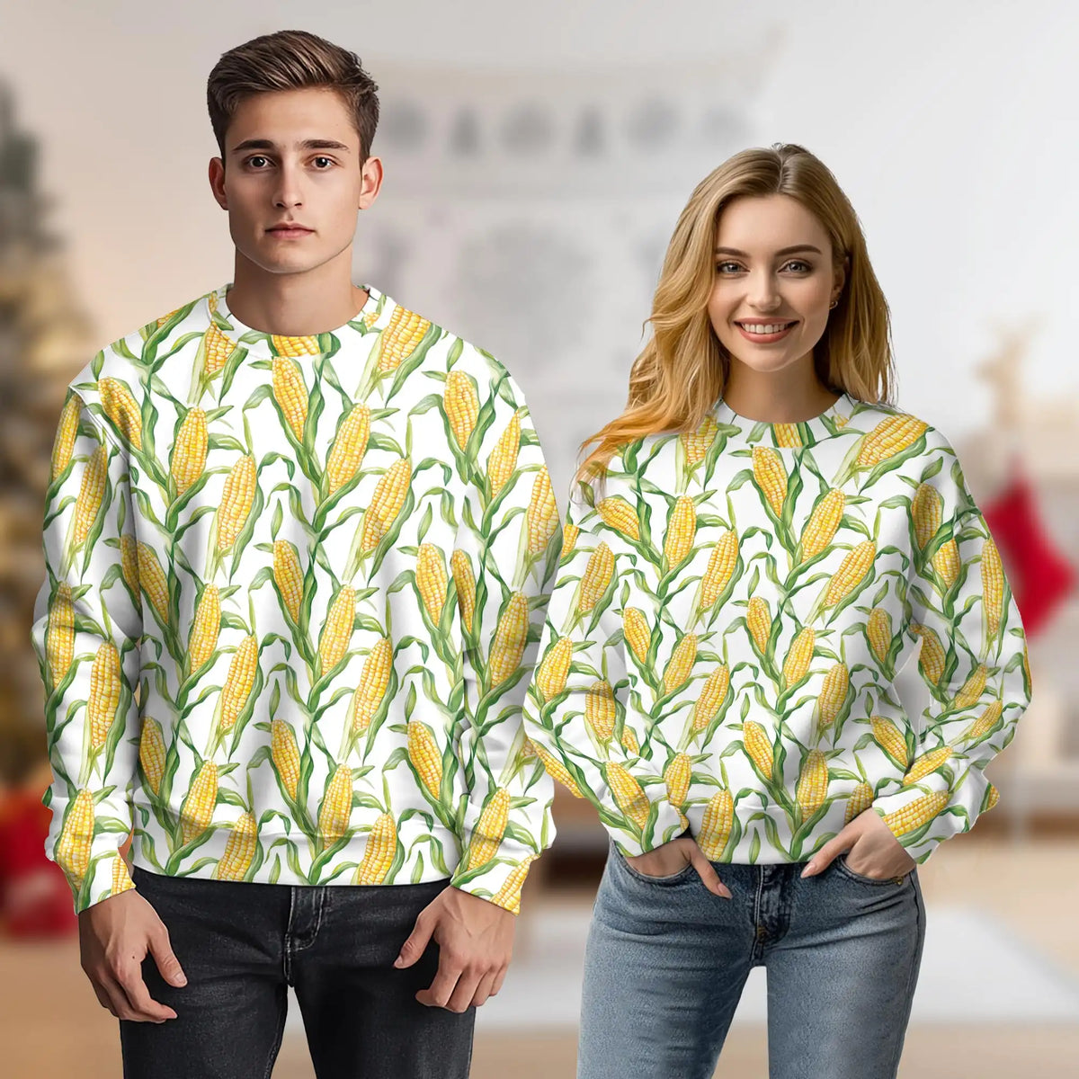 Fresh Corn Sweatshirt – Colorful Graphic 3D All Over Print Design