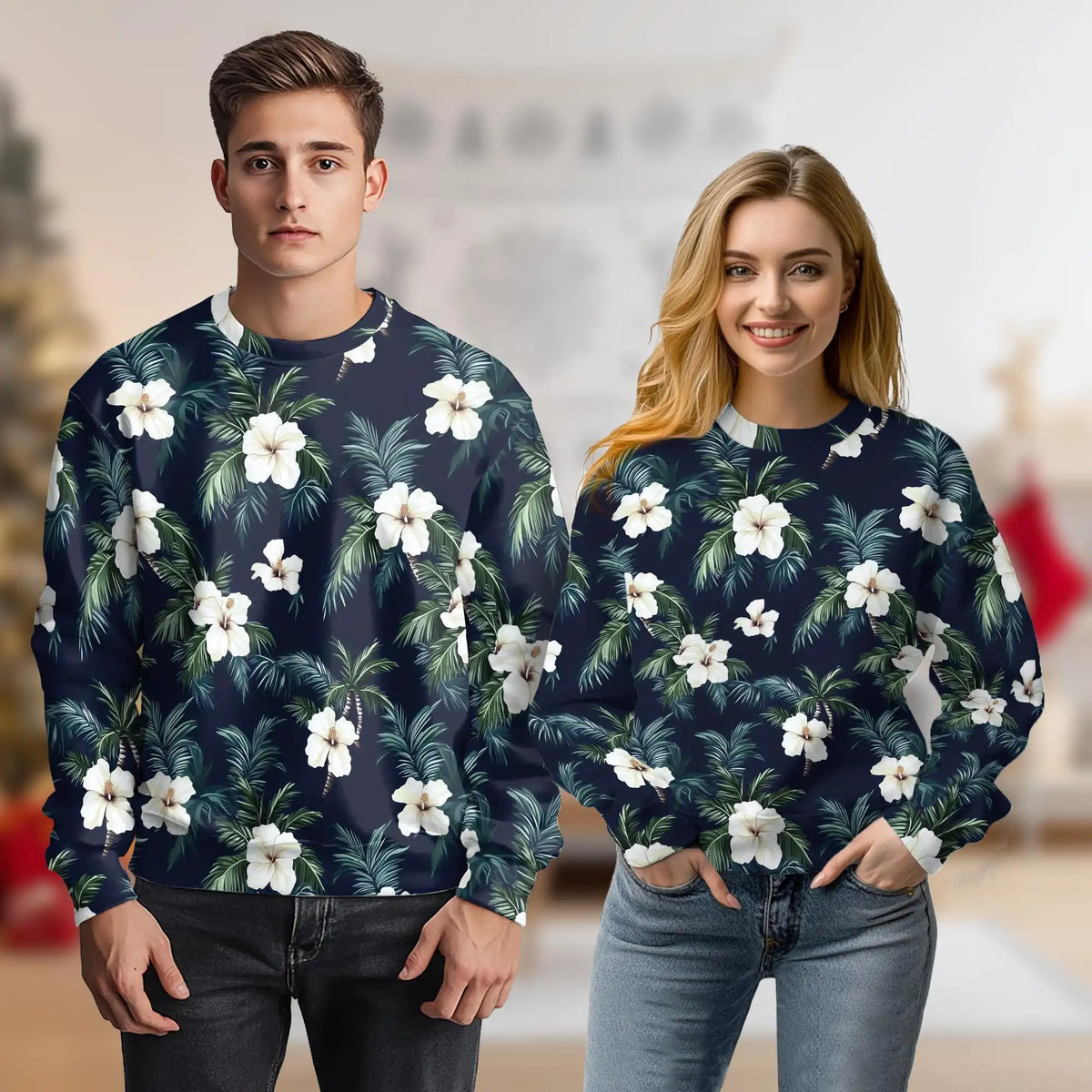 Hibiscus Island Sweatshirt – Tropical 3D All Over Print Design
