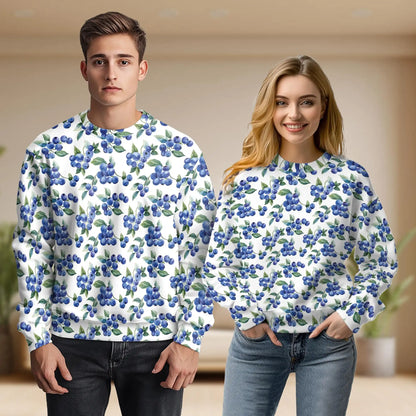 Blueberry Pattern Sweatshirt – Colorful Graphic 3D All Over Print Design