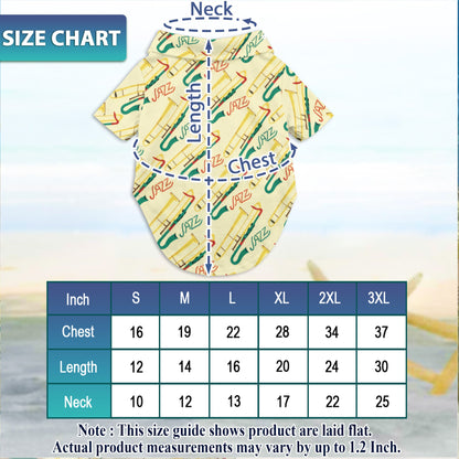Trombone Pattern Matching Dog Owner Hawaiian Shirts, Funny Pet Aloha Shirt for Beach Vacation - Azhawaiian