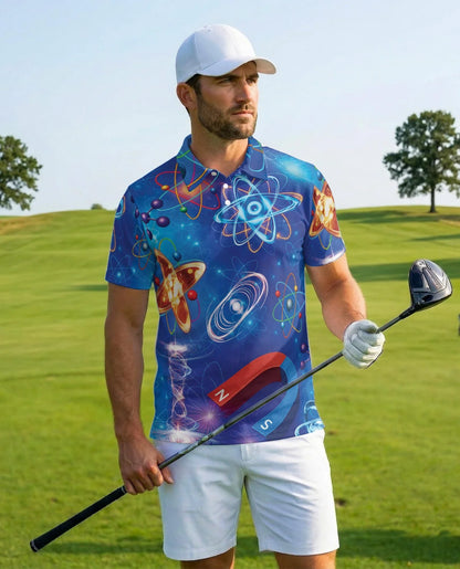 Physics Amazing Science Polo Shirt for Men, Science Lover Style | Azhawaiian