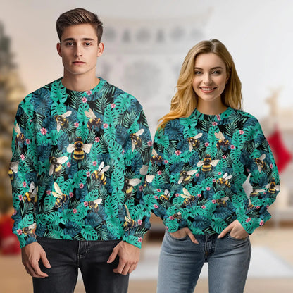 Bee Tropical Sweatshirt – Tropical 3D All Over Print Design