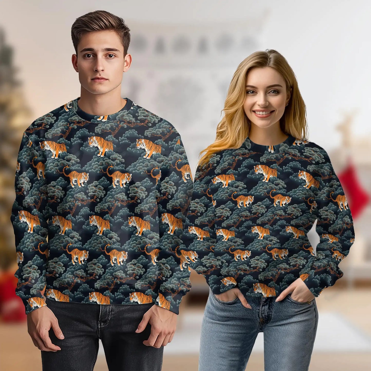 Japanese Tiger Sweatshirt – Colorful Graphic 3D All Over Print Design