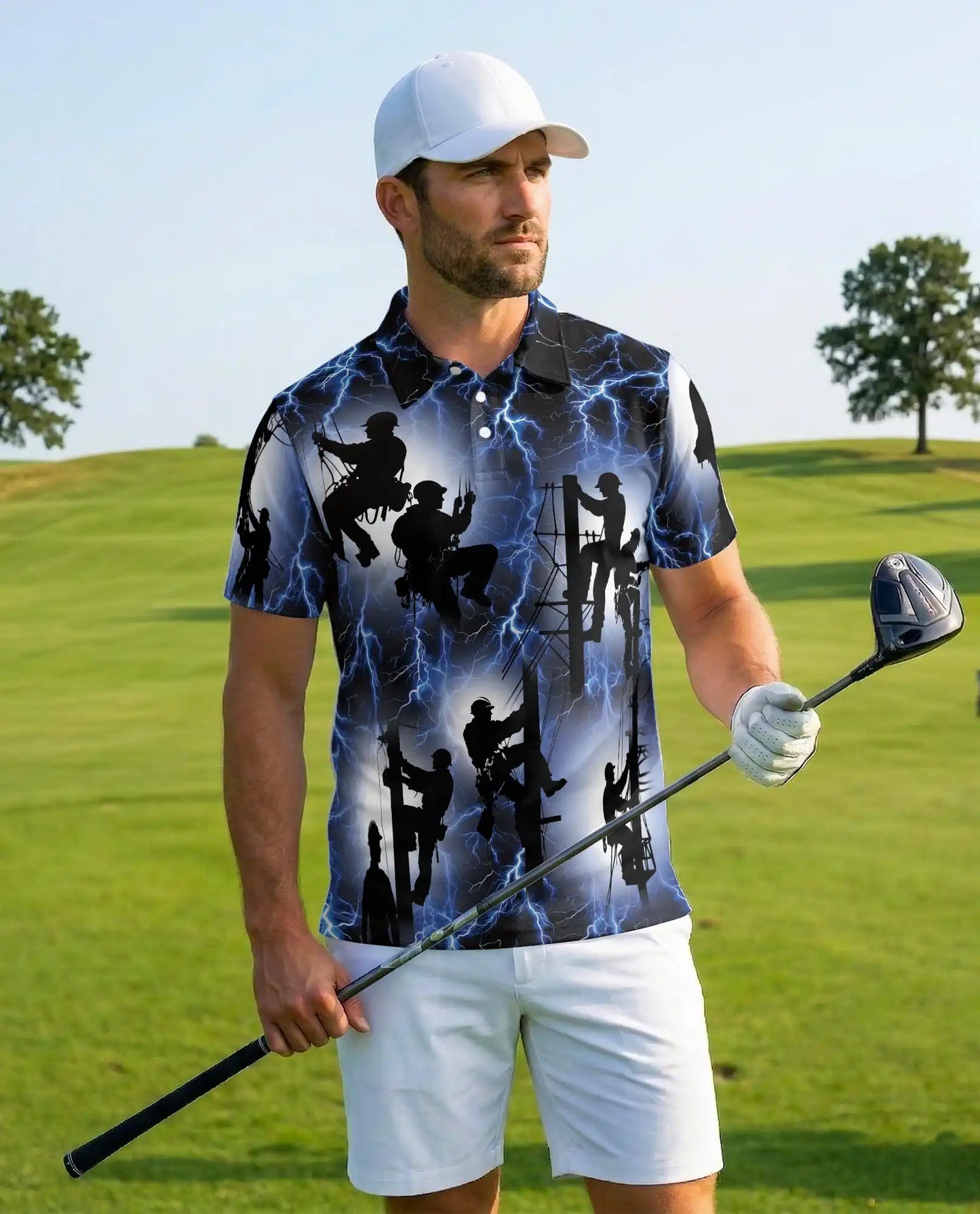 Funny Ferret Tropical Polo Shirt - Exotic Pet Hawaiian Style | Azhawaiian
